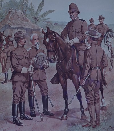Spanish-American War 1898, US Troops, Mounted Gen Lawton, Commander Second Division, 5th Army Corps, in Cuba by Henry Alexander Ogden