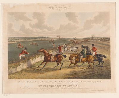 Hunting Horses Bucking and Refusing to Jump by Henry Alken (I)