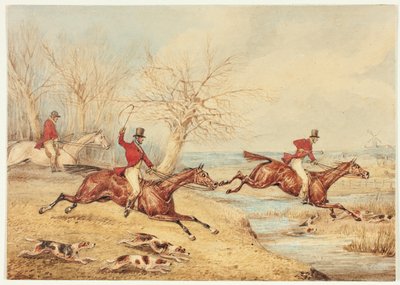 Mounted Hunters with Dogs by Henry Alken