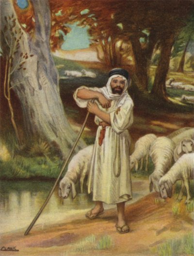 A Shepherd and His Flock at Banias by Henry Andrew Harper