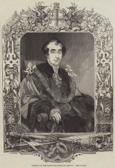 Portrait of the Right Honourable William Magnay, Lord Mayor by Henry Anelay
