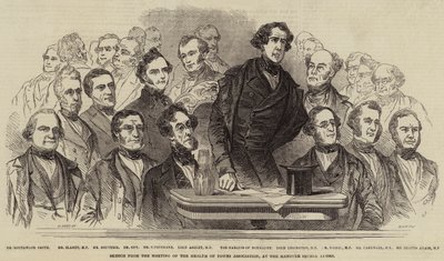 Sketch from the Meeting of the Health of Towns Association, at the Hanover Square Rooms by Henry Anelay