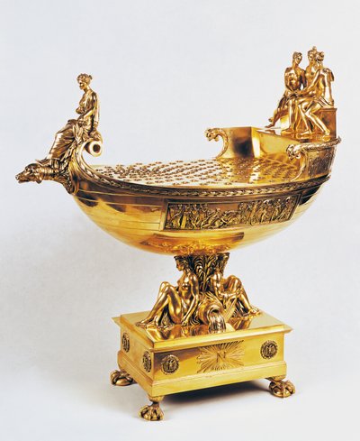 Vermeil ship which belonged to Empress Josephine de Beauharnais-Bonaparte, ca 1804, made by Henry Auguste by Henry Auguste