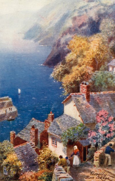 Rose Cottage, Clovelly by Henry B. (after) Wimbush