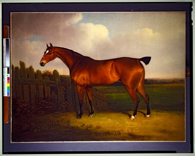 A Bay Racehorse, the Property of Charles 5th Duke of Richmond and Lennox, in a Landscape by Henry Bernard Chalon