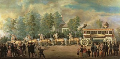 Coach 76 of the Knickerbocker Line, Brooklyn, c.1840-50 by Henry Boese