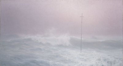 The Cross in the Mist, Brittany by Henry Brokman Knudsen