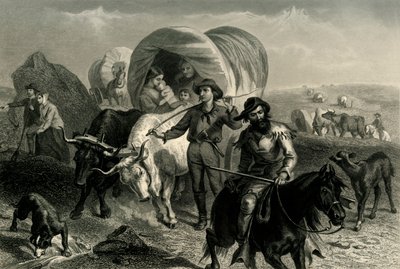 Emigrants Crossing the Plains, c1869, 1874 by Henry Bryan Hall Jr.