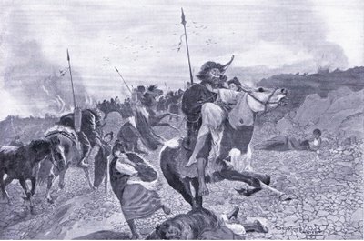 An early Hun raid 180 BC by Henry Charles Seppings Wright