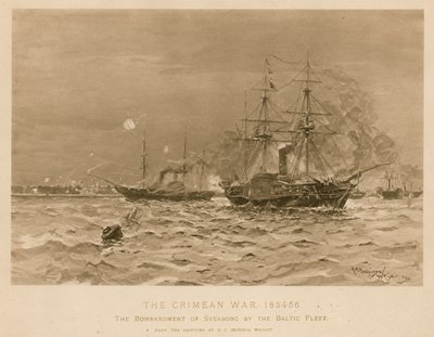 Bombardment of Sveaborg by the British Baltic Fleet, Crimean War by Henry Charles Seppings Wright