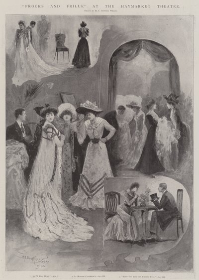 Frocks and Frills, at the Haymarket Theatre by Henry Charles Seppings Wright