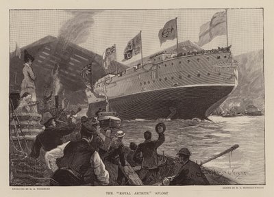 HMS Royal Arthur Afloat by Henry Charles Seppings Wright