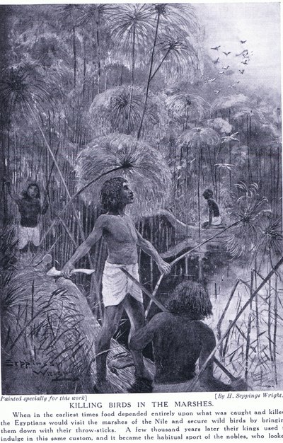 Killing Birds in the Marshes, c.1920 by Henry Charles Seppings Wright