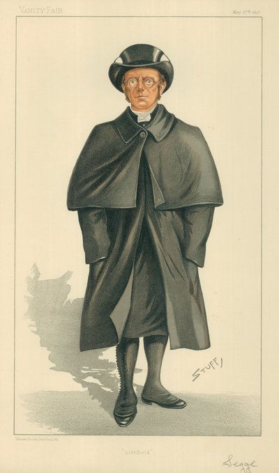 The Bishop of Lichfield, Lichfield, Vanity Fair Cartoon by Henry Charles Seppings Wright