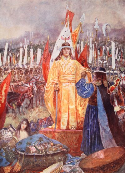 The Grand Marshal Proclaimed Emperor on the Battlefield, illustration from 