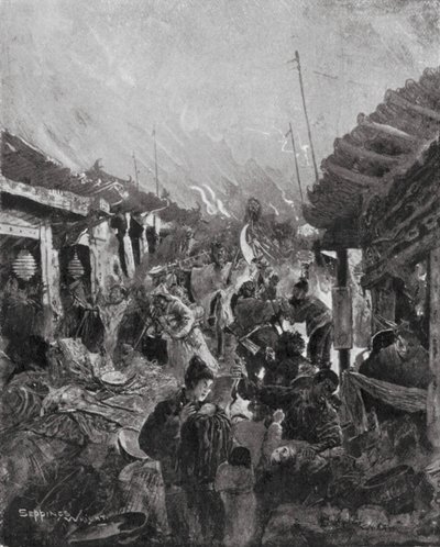 The Looting of Peking by the Rebel Li by Henry Charles Seppings Wright