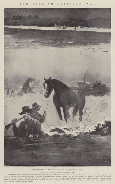 The Spanish-American War, the Attempted Landing of the Gussie Expedition in Cuba by Henry Charles Seppings Wright