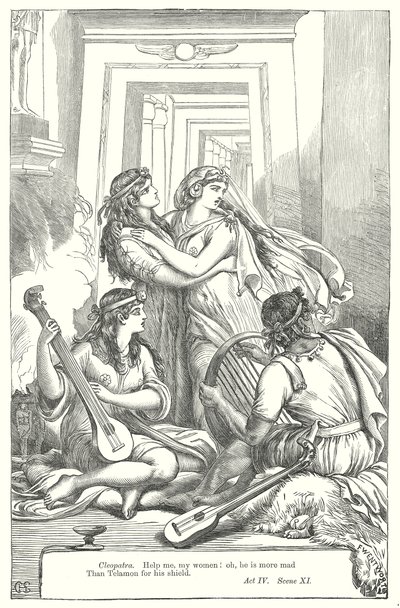 Antony and Cleopatra by Henry Courtney (after) Selous