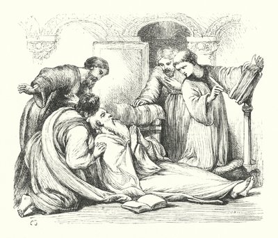 Death of the Venerable Bede by Henry Courtney (after) Selous
