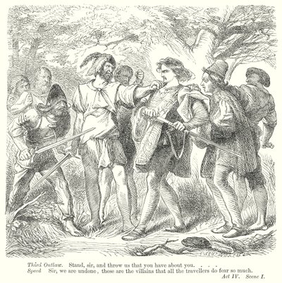 The Two Gentlemen of Verona by Henry Courtney (after) Selous
