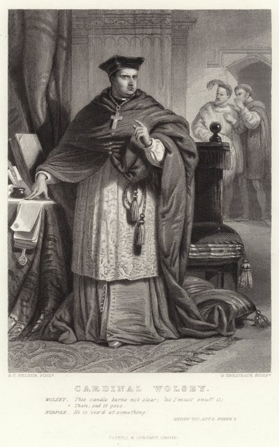 Cardinal Wolsey, Henry VIII, Act 3, Scene 2 by Henry Courtney Selous