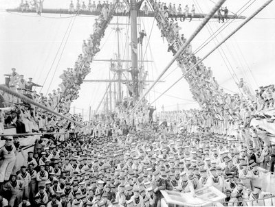 Boys on Board the Training Ship HMS Impregnable at Plymouth, 1906 by Henry Crockett