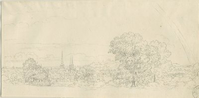 Lichfield - Distant view by Henry Curzon Allport
