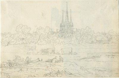 Lichfield Cathedral - East View by Henry Curzon Allport