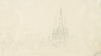 Lichfield Cathedral - East View by Henry Curzon Allport