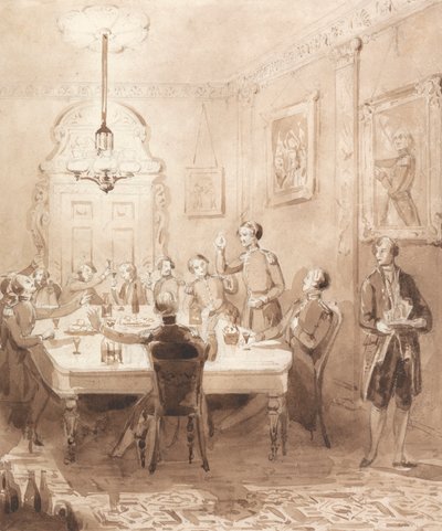 The Life of a Nobleman: Scene the Seventh - The Mess Room by Henry Dawe