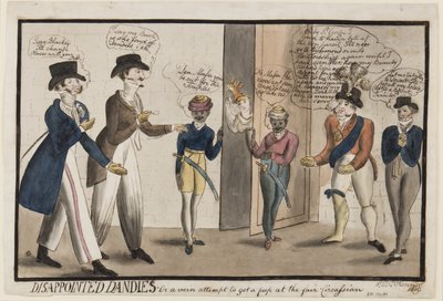 Disappointed Dandies: Or a Vain Attempt to Get a Peep at the Fair Circassian, 1819 by Henry E. O. OConnor