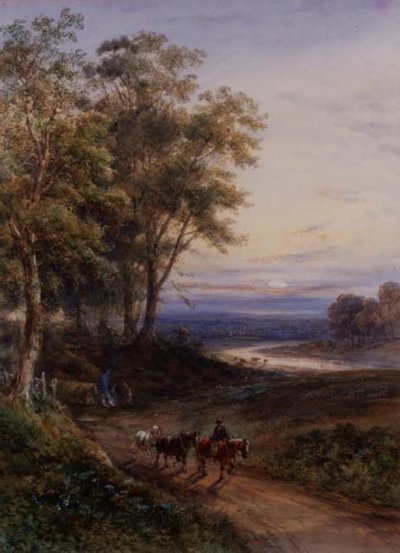 The log team at sunset by Henry Earp