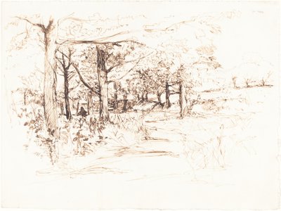 Landscape with a Tree-Lined Lane by Henry Eddowes Keene