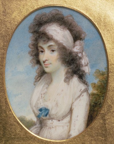Portrait Miniature of Lydia or Elizabeth Hunt by Henry Edridge