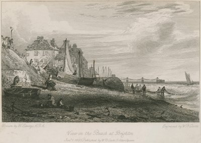 View of the Beach at Brighton by Henry Edridge