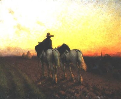 Returning at sunset by Henry Edward Detmold