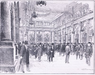Inside the Royal Exchange in Manchester by Henry Edward Tidmarsh