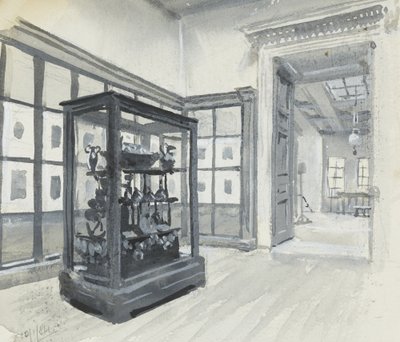 Interior view of the British Museum showing the gallery of engravings by Henry Edward Tidmarsh