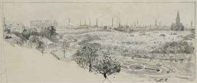 Phillips Park Cemetery and Bradford Road Gas Works by Henry Edward Tidmarsh