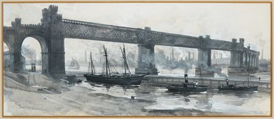 Ship Canal, Runcorn Bridge by Henry Edward Tidmarsh