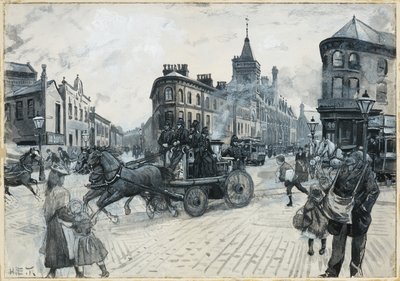 The Junction, Hulme: A Call to a Fire by Henry Edward Tidmarsh