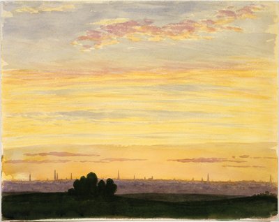 City and Sunset by Henry Farrer
