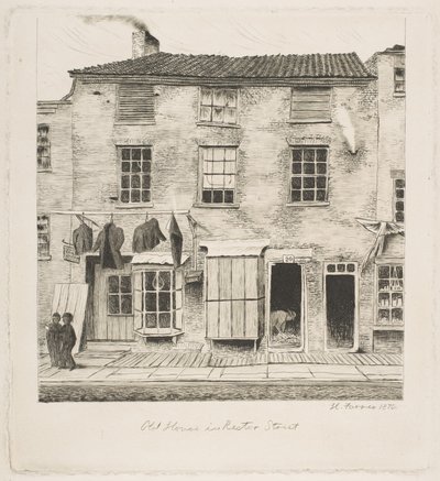 Old House in Rector Street, from "Scenes of Old New York" by Henry Farrer