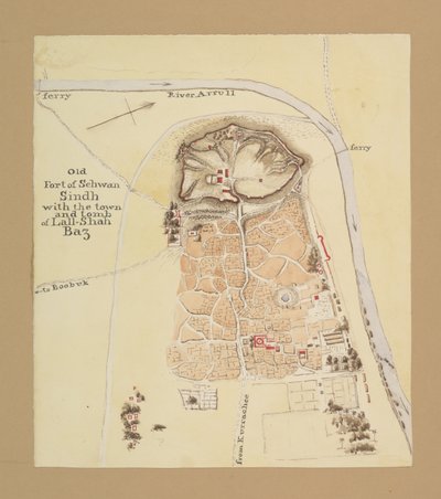 Old Fort of Sehwan, Sindh by Henry Francis Ainslie