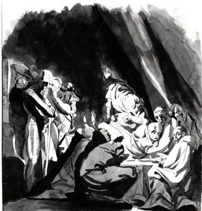 Death of Cardinal Beaufort, illustration from Shakespeare