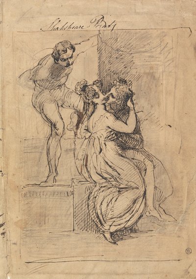Figure Leaning over Stairs by Johann Heinrich Füssli