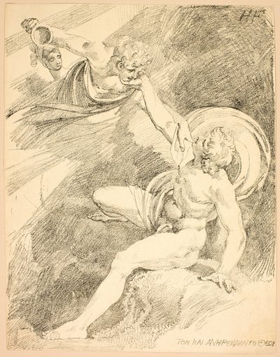 Heavenly Ganymede, plate XV from the second issue of Specimens of Polyautography by Johann Heinrich Füssli