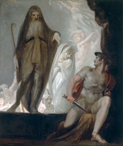 Teiresias foretells the future to Odysseus by Johann Heinrich Füssli
