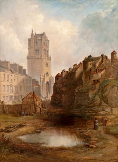 Lindsay Street Quarry and Old Steeple, c.1855 by Henry G. Duguid