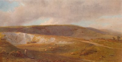 A Chalk Pit on the Downs, Near Eastbourne, 1871, 1935 by Henry George Hine
